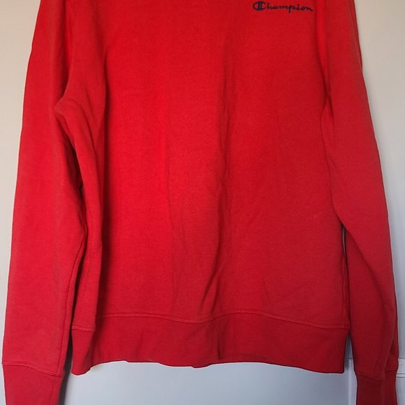 Authentic Champion Red crewneck sweatshirt with embroided logo - Picture 5 of 6
